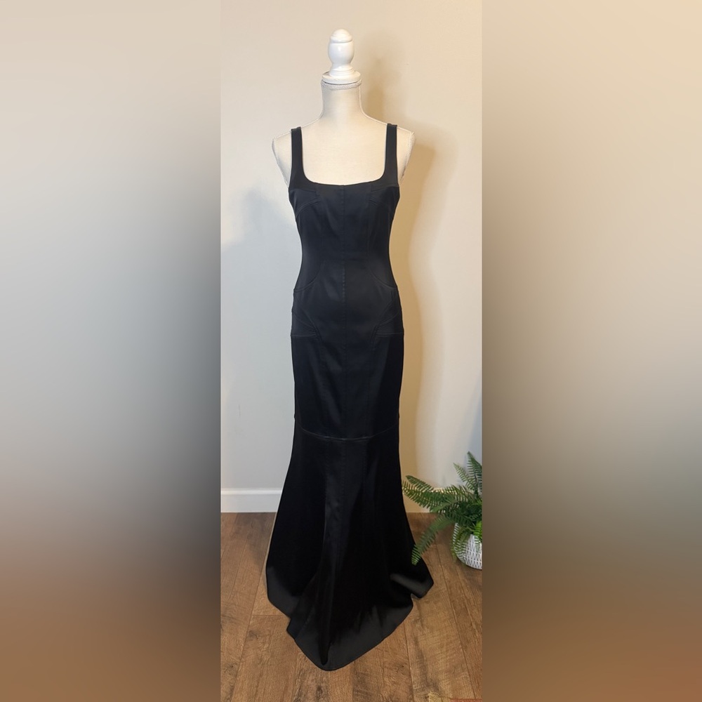 David Meister Formal Sleeveless Satin Maxi Mermaid Gown Sz 4